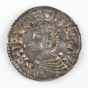 Aethelred II Silver Long Cross Penny, Cambridge, Eadwine 978-1016