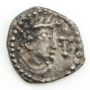 Anglo-Saxon Silver Sceat, Series G Portrait Type, Secondary Phase, AD 710-720