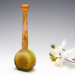 Emile Galle Cameo Glass Solifleur Vase c1910