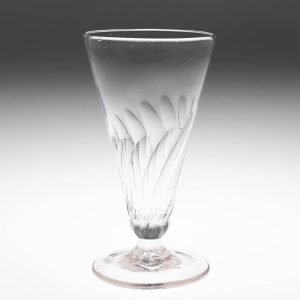 A Very Large Petal Moulded Ale Glass c1810