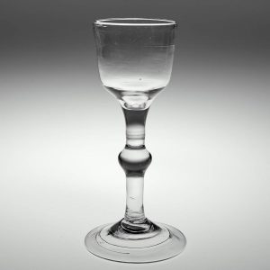 Georgian Balustroid Wine Glass c1740