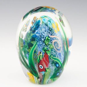 A Peter Viesnik Lampwork Fish Aquarium Paperweight 2002
