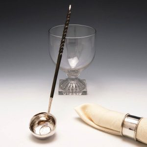18th Century Silver Toddy Ladle with George II 1758 Shilling