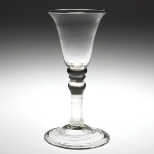Georgian Balustroid Gin Glass c 1740