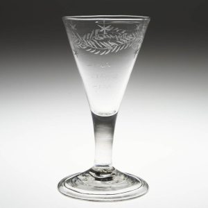 A Most Unusual Georgian Gin Glass c1780