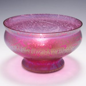 Michael Harris Designed Royal Brierley Studio Iridescent Glass Bowl c1990