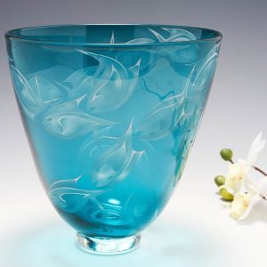 A Large Julia Linstead "School Of Fish' Vase