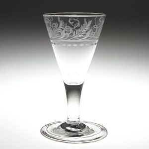 A Fine Neo-Classical Engraved Georgian Gin Glass c1780