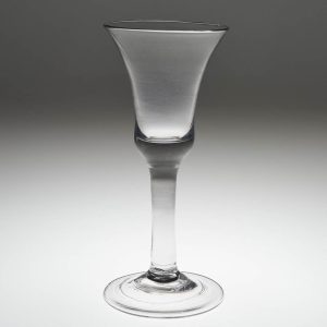 Early Plain Stem Georgian Wine Goblet c1740