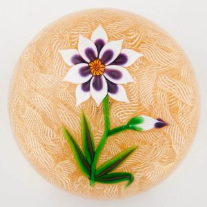 A John Deacons Lampwork Primrose Paperweight 2005