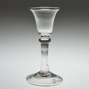 A Rare Balustroid Cordial Or Gin Glass c1740