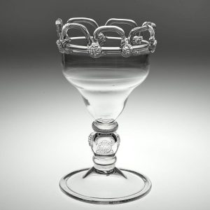 A Sweetmeat Glass With Arcaded Rim and Prunts