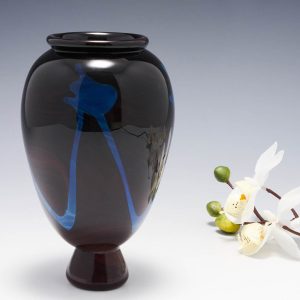 John Barrable Ruby Glass Vase c1985