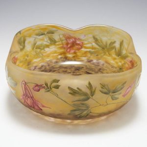 Daum Glass Enamelled Cameo Glass Bowl c1910