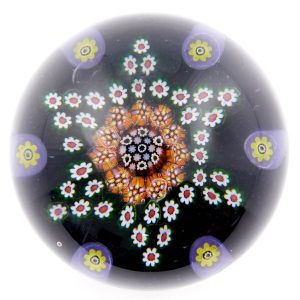 A Paul Ysart Six Point Star Millefiori Paperweight c1940's