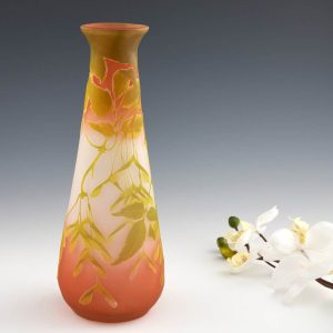 A Very Fine Galle Three Colour Cameo Glass Vase c1900