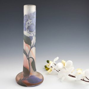A Tall Galle Four Colour Cameo Glass Vase With Begonias c1910