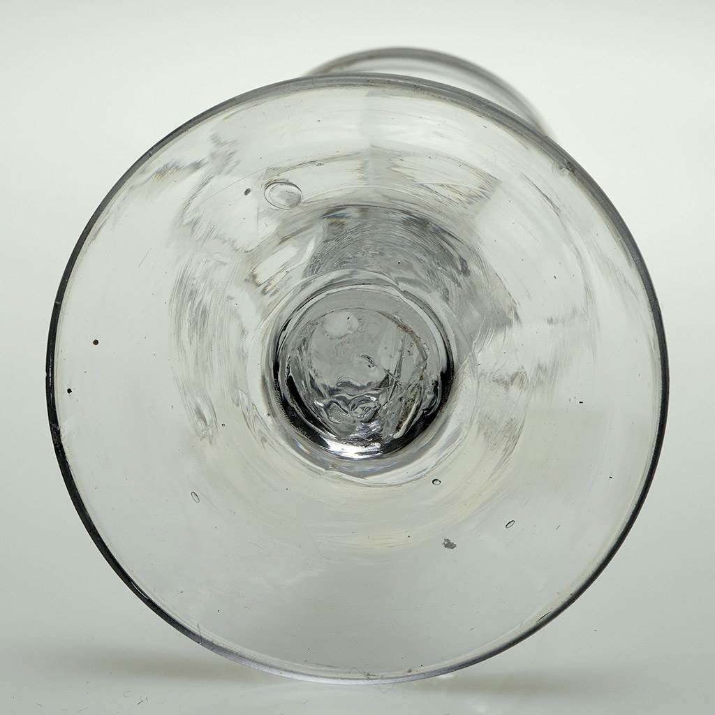 A Gilded Facet Cut Stem Wine Glass c1770 - Image 5