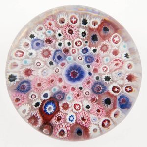 A Richardson Old English Closepack Millefiori Magnum Paperweight c1900