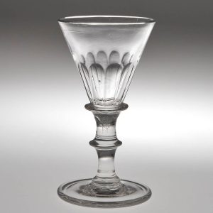 A Petal Moulded Antique Gin Glass c1800