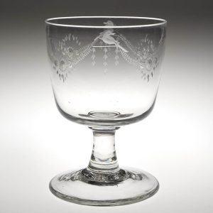 A Finely Engraved Georgian Glass Rummer c1800