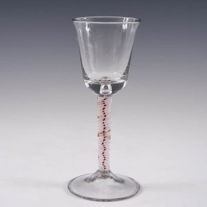 A Dutch Colour Twist Wine Glass c1780