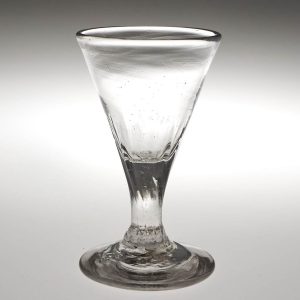 A Rib Moulded Gin Glass c1790