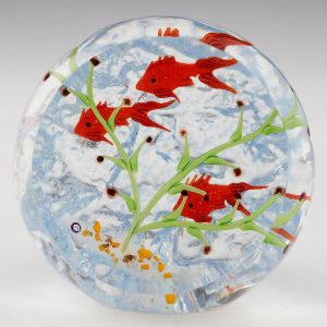 A John Deacons Lampwork Koi Carp Paperweight c2000