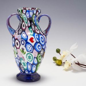 A Franco Toffolo John Deacons Silhouette Millefiori Vase c1995