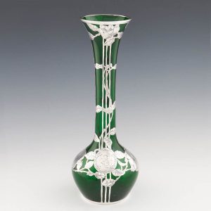 Alvin Silver Overlay Vase c1920