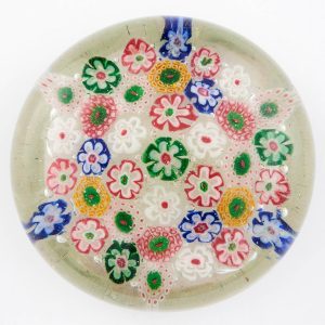 Antique Chinese Paperweight - Concentric Millefiori  c1930
