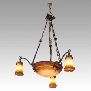 A Muller Freres Chandelier c1925