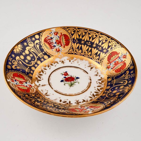 Chamberlain's Worcester Pattern 298 Coffee Cup and Saucer c1815