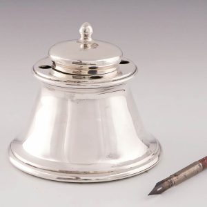 Sterling Silver Inkwell Comyns and Sons London 1904