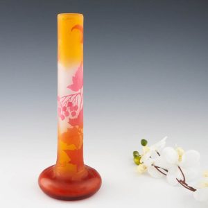 Emile Galle Four Colour Cameo Glass Vase c1910