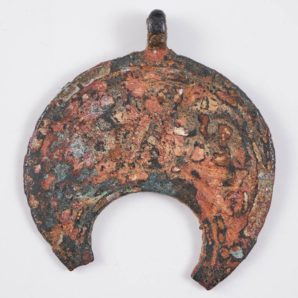 Byzantine Bronze Luna Pendant c11th century