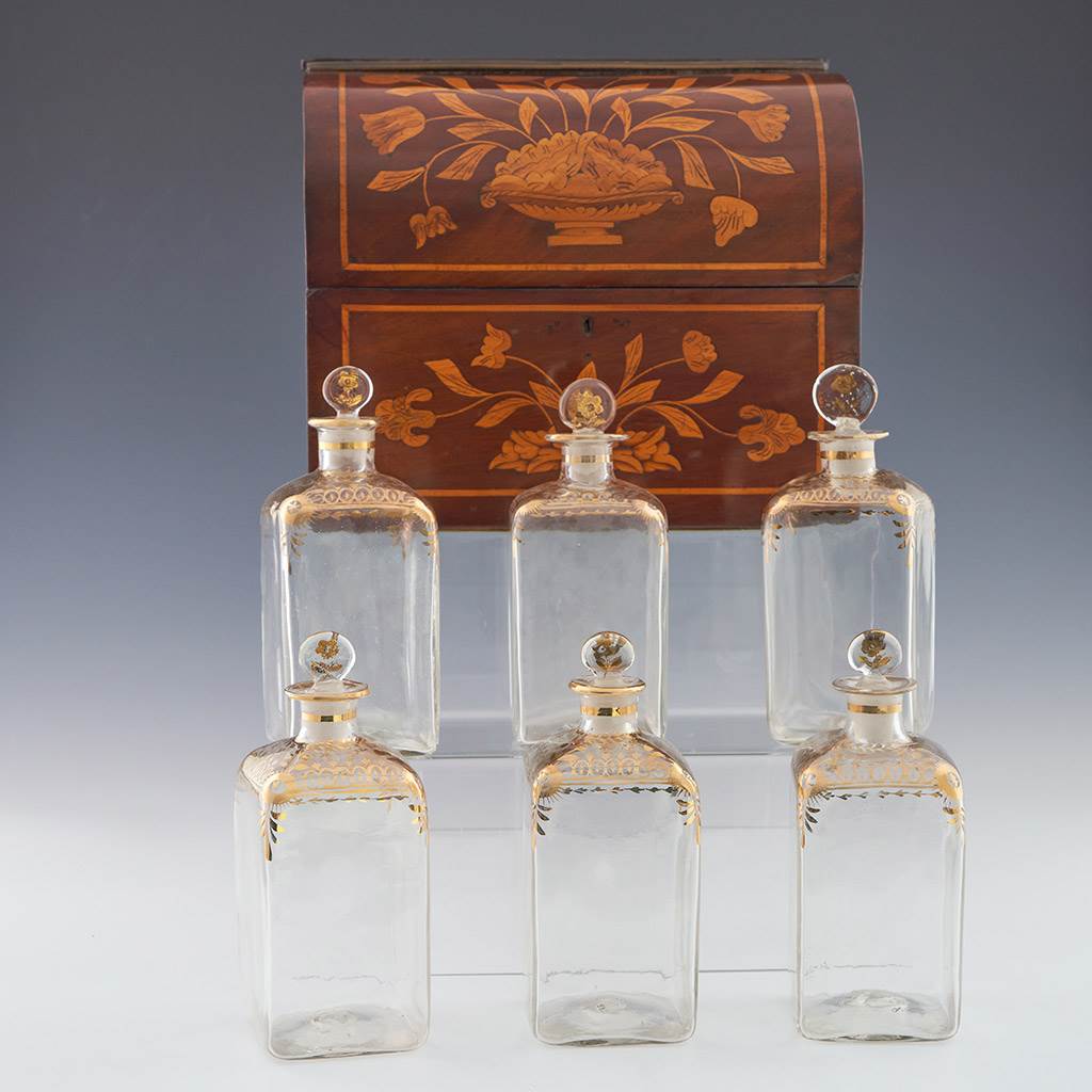 Tnbridgeware Spirits Box Dutch Marquetry Grog Box