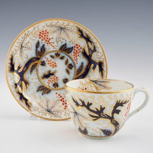 Coalport Porcelain Imari Candlelight Tea Cup and Saucer c1815