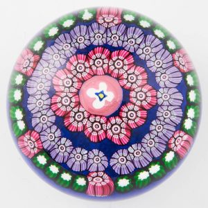 A Fake Paul Ysart Concentric Millefiori Paperweight c1990
