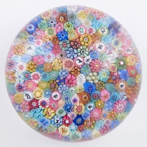 A Baccarat Zodiac Silhouette Closepack Church Paperweight 1972