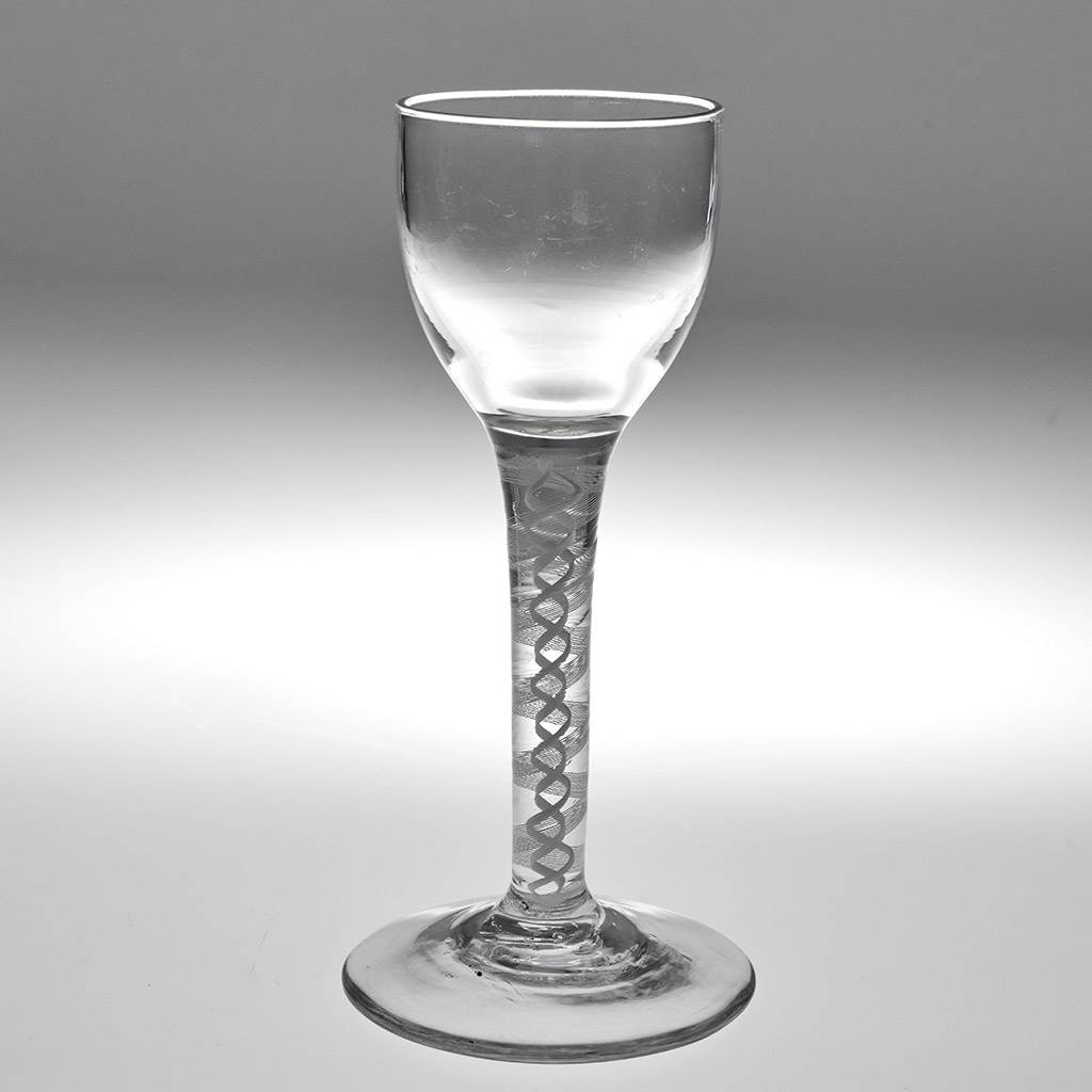 18th Century Opaque Twist Wine Glass c1760 - Image 2