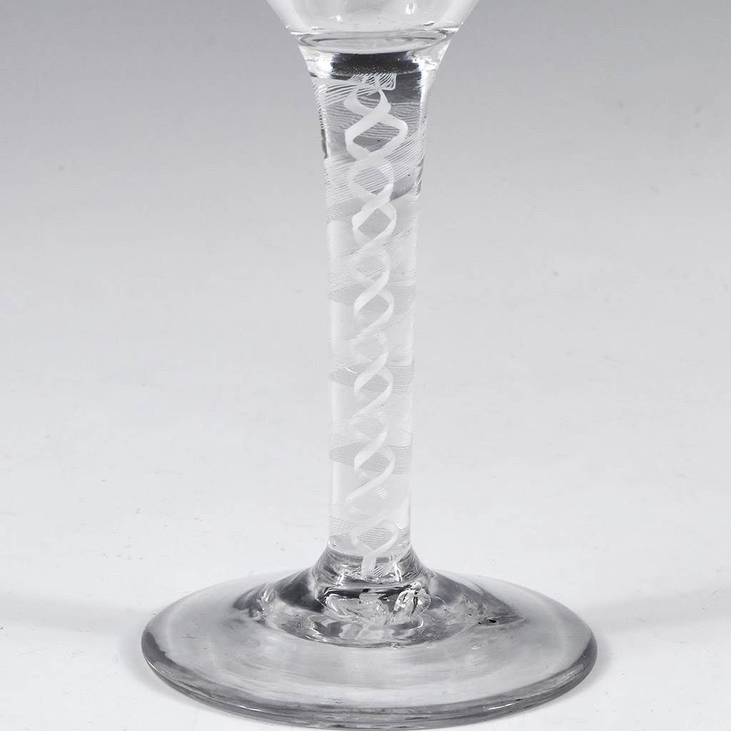 18th Century Opaque Twist Wine Glass c1760 - Image 7