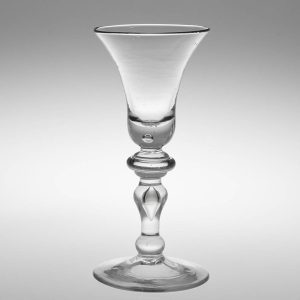 18th Century Annulated Knop Baluster Stem Wine Glass 1730-40