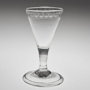 An Engraved Georgian Gin Glass c1790