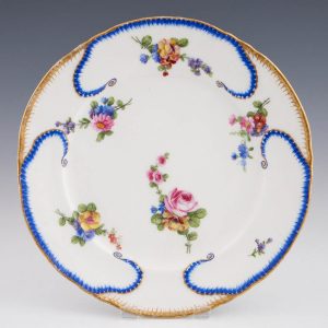 Sevres Hard Paste Porcelain Plate 1775