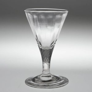 A Rib Moulded 18th Century Gin Glass c1750