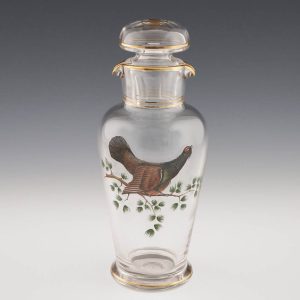 A Stuart Crystal Cocktail Shaker With Capercaillie c1940