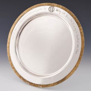 A Stuart Devlin Sterling Silver and Silver Gilt Salver London 1983