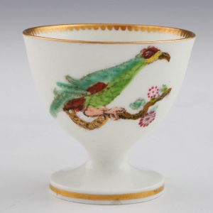 Very Rare Swansea Porcelain Parakeets In A Tree Pattern Egg Cup c1815