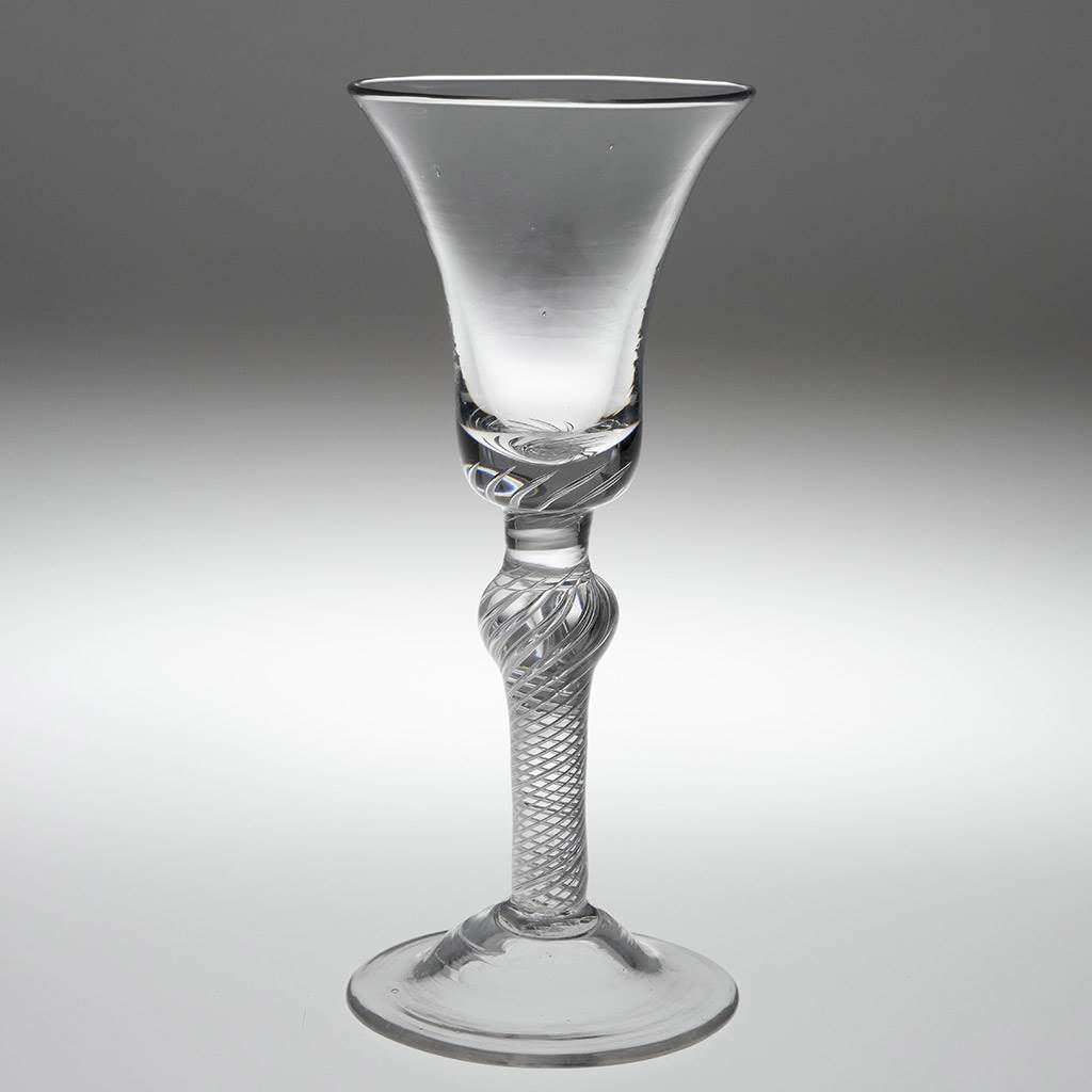 18th Century Composite Stem Wine Glass c1750